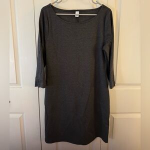 NWOT Gray boatneck dress- perfect condition!!